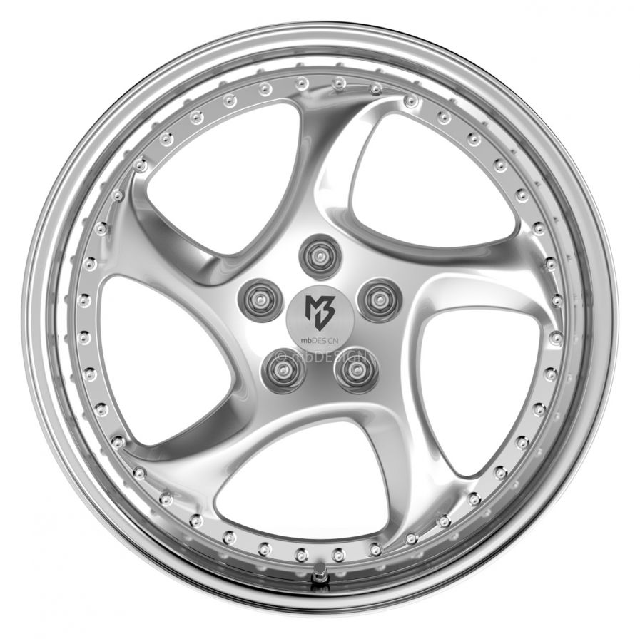 mbDESIGN<br>TURBO S - Glanzsilber poliert (19x9.5)